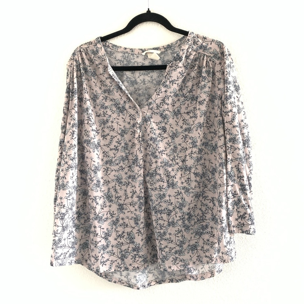 H&M Floral Long Sleeve Top